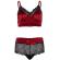 Leg Avenue - 2-TEILIGES Set Schwarz Und Rot S/M