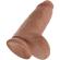 King Cock - Pechy Dildo Realistyczne 23 CM Karmel