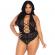 Leg Avenue - Floral Renda Crothless Teddy Plus Size
