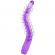 Baile - Flexi Vibe Zmyslowy Kregoslup Zginany Wibrujacy Dildo Liliowy 23,5 CM
