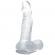 Baile - Realistische Dildo Met Zuignap En Testikelen 16,7 CM Transparant