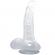 Baile - Realistische Dildo Met Zuignap En Testikelen 16,7 CM Transparant