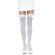 Leg Avenue - Cuisses Hautes En Nylon Avec Noeud Blanc / Blanc
