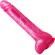 Baile - Dildo Dong Rosa RealÍstico Com Ventosa