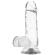 X Ray - Dildo Transparente Com Bolas 15.5 CM -O- 3.5 CM