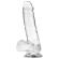 X Ray - Dildo Transparente Com Bolas 18.5 CM -O- 3.8 CM