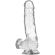 X Ray - Dildo Transparente Com Bolas 18.5 CM -O- 3.8 CM