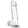 X Ray - Dildo Transparente Com Bolas 20 CM -O- 4.5 CM