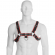 Leather Body - Kettingharnas III Zwart / Rood