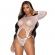 Leg Avenue Top Bodysuit With Thong Back One Size - White