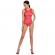 Passion - Vrouw BS086 Rood Bodystocking One Size