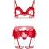 Leg Avenue Bra Porte-jarretelles Ensemble Rouge UK 6 à 12