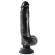 King Cock - Gode Vibrant Avec Testicules 23 CM Noir