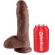 King Cock 8\" Cock Brown With Balls 20.3 CM