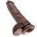 King Cock - 10 Gode Marron Avec Boules 25.4 CM
