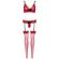 Leg Avenue - Set Tre Pezzi Taglia Unica - Rosso