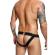 Nozioni di base maschili Dngeon Peekaboo Jock nero taglia unica