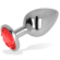 Ohmama Anal Plug Metal Red 8 CM