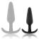 Black&silver - Hansel Silicone Loop Anal Plug Size S