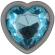 Intense - Blue Heart Aluminium Metalen Anaal Plug Maat L