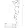 Passion - BS094 Zwarte Bodystocking ÉÉn Maat
