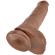 King Cock - Realistischer Penis Mit Kugeln 19.8 CM Karamell