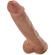 King Cock - Realistischer Penis Mit Kugeln 19.8 CM Karamell