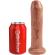 King Cock - Ungeschnittener Realistischer Penis 17.8 CM Karamell