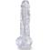 King Cock - Heldere Realistische Penis Met Testikels 16,5 CM Transparant