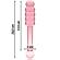 Nebula Series By Ibiza - Modell 20 Dildo Borosilikatglas Rosa 20.5 CM -O- 3 CM