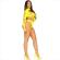 Leg Avenue - Body Sans Coutures Avec String Jaune