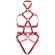 Leg Avenue - Rood Hart Body Harness L