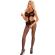 Livco Corsetti Fashion - Hardomin Lc 17346 Bodystocking Crotchless Schwarz Eine GrÖsse