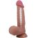 Pretty Love - Sliding Skin Series Realistic Dildo With Sliding Brown Skin Suction Cup 21.8 CM