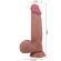 Pretty Love - Sliding Skin Series Realistic Dildo With Sliding Brown Skin Suction Cup 21.8 CM