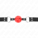Kink - 4CM Ademende Ball Gag Met Dubbele Lederen Klinknagel 62 X 2,5 CM Verstelbaar 42-58 CM
