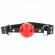 Kink - 4CM Ademende Ball Gag Met Dubbele Lederen Klinknagel 62 X 2,5 CM Verstelbaar 42-58 CM