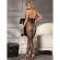 Subblime - 951788 D?ugi Rybacki Bodystocking Z Paskami Na Piersiach I Plecach Czarny Jeden Rozmiar
