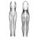 Subblime - 951832 Bodystocking Mit Offenem RÜcken Und Kreuzdetails Schwarz Eine GrÖsse