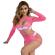 Subblime - 952273 Roze Lange Mouw Stretch Mesh Jurk One Size