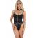 Livco Corsetti Fashion - Rubika Lc XG079 Body Z Chokerem Czarne XL
