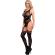 Livco Corsetti Fashion - Melisenda Cf 1709 Bademantel + Hemd + String Schwarz S