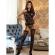 Subblime - 952099 Netz-Bodystocking Mit Strumpfband Und Blumendetails Schwarz Eine GrÖsse