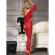 Subblime - 951825 Netz-Bodystocking Ohne Schritt Mit Rotem Rosenmuster, XS/M