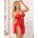 Subblime - 954215 Lace Babydoll With Adjustable Straps Red L/XL