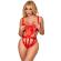 Subblime - 954475 Sexy Durchbrochener Body Mit Schleife Rot L/XL