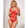 Subblime - 954475 Sexy Durchbrochener Body Mit Schleife Rot L/XL