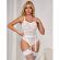 Subblime - 954291 Body Mit Ketten + StrumpfgÜrtel Weiss L/XL