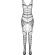 Passion - Bs 102 Bodystocking Czarny Jeden Rozmiar