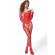 Passion - Bs 107 Rode Bodystocking ÉÉn Maat